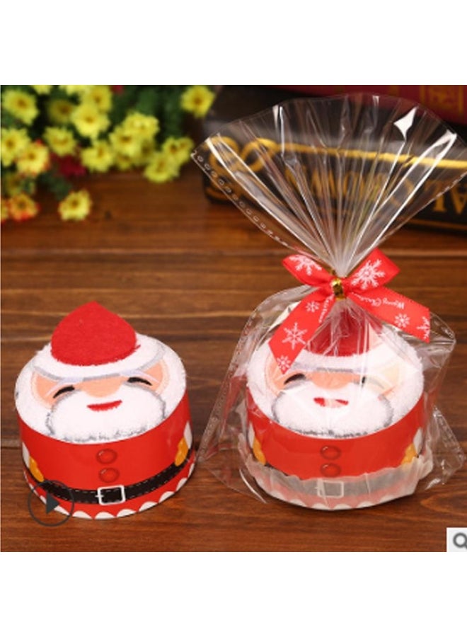 Santa Claus Snowman Christmas Tree Cotton Super Soft Towel Party Decor Gift - Image 1