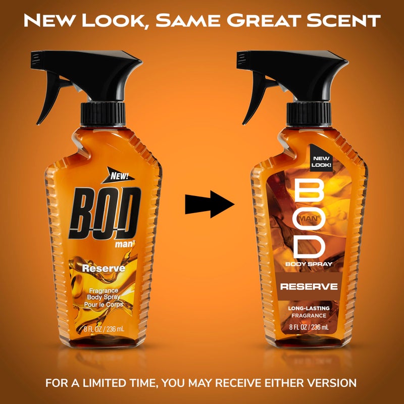 BOD man Fragrance Body Spray, Reserve, 8 fl oz - Image 2
