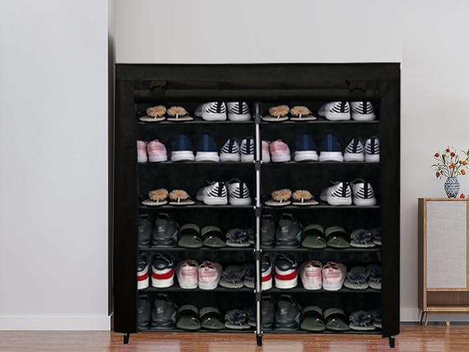 PHILOSHOP PHILOSHOP 12 Layer shoes rack for home Adjustable Shoe stand organizer stackable storage bedroom entryway adjustable slots shelf easy footwear rack MultiPurpose durable plastic - Image 2