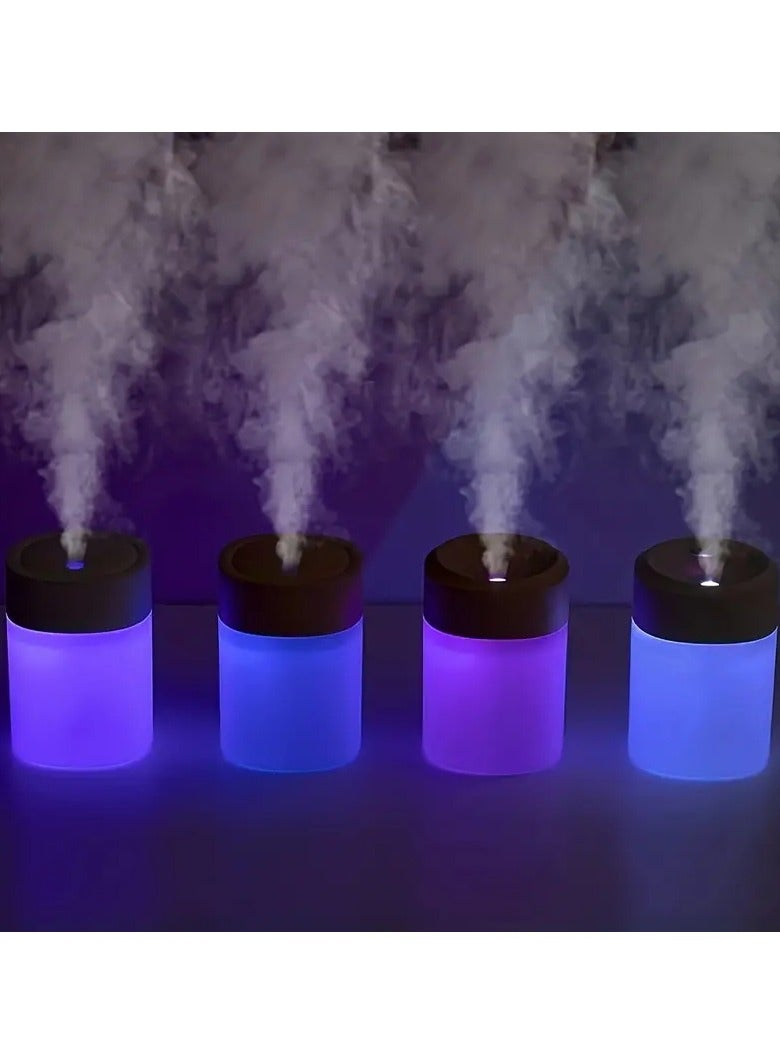 أوريتي ناشر رائحة السيارات الصغيرة المحمولة، ناشر رائحة الضباب البارد، ناشر رائحة السيارات سطح المكتب USB 200 مل، ضوء 7 ألوان للسفر/السيارة/غرفة نوم/المكتب، هدية عطلة - Image 2