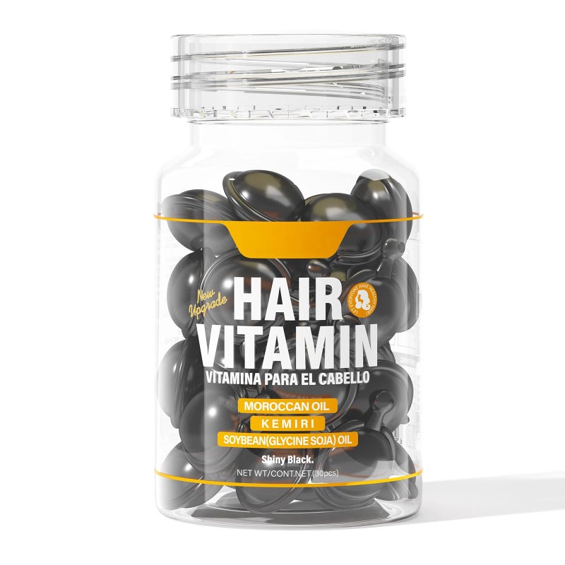 GOWWIM Hair Vitamin Serum Capsule, Argan Macadamia Avocado Complex Treatment, Smooth Silky Hair Repair Mask for Growth with Treatment Serum, 30 PCS - Image 1