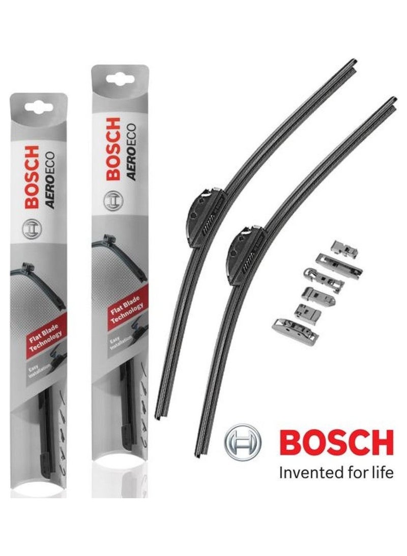 BOSCH Aeroeco Front Window Wiper Blades Driver Side And Passenger side For Jeep Cherokee Jan. 2008 - Dec. 2013 - Image 1