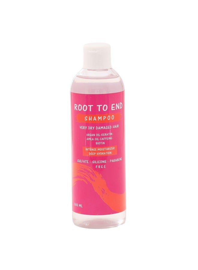 ROOT TO END Advanced Shampoo For Dry And Damaged Hair – 500ml - Image 4