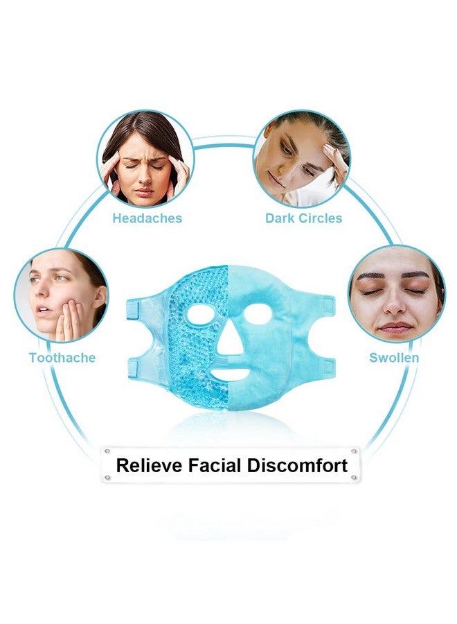 كونبيلا أقنعة العين للوجه البارد، قناع الوجه الجليدي، الضغط البارد الساخن للهالات السوداء، الانتفاخ، الصداع النصفي، الصداع، الإجهاد، الاحمرار، أقنعة الوجه الباردة للنساء والرجال، العناية بالبشرة - Image 2