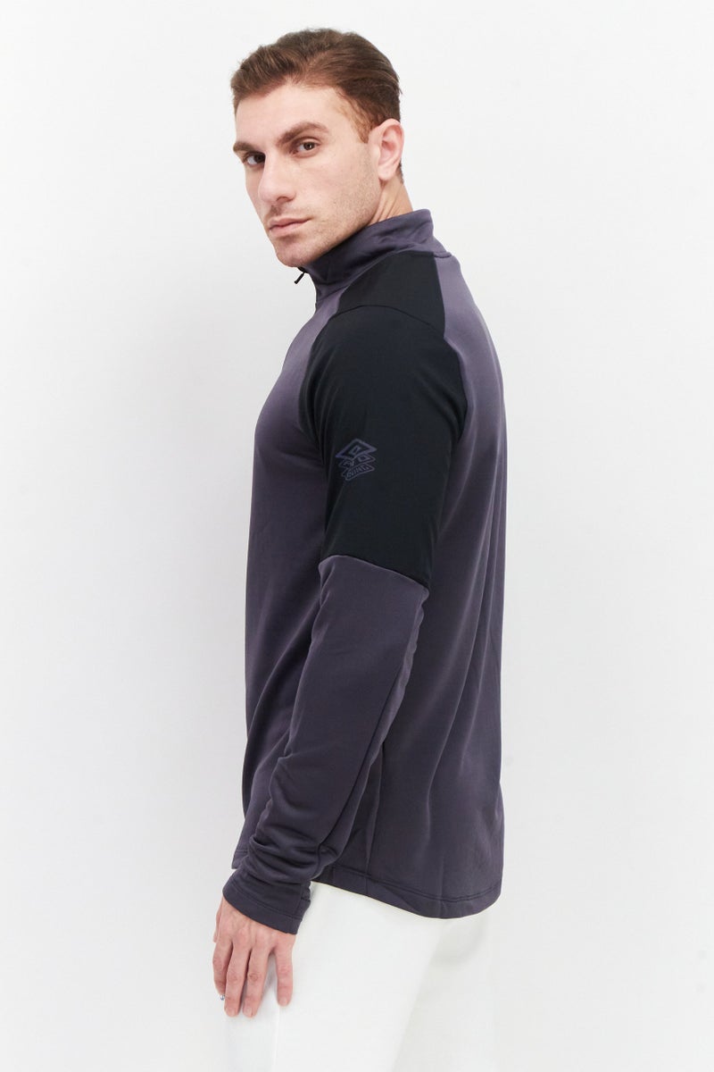 UMBRA ملابس رياضية للرجال بأكمام طويلة تناسب شعار العلامة التجارية، مجموعة سوداء - Image 4