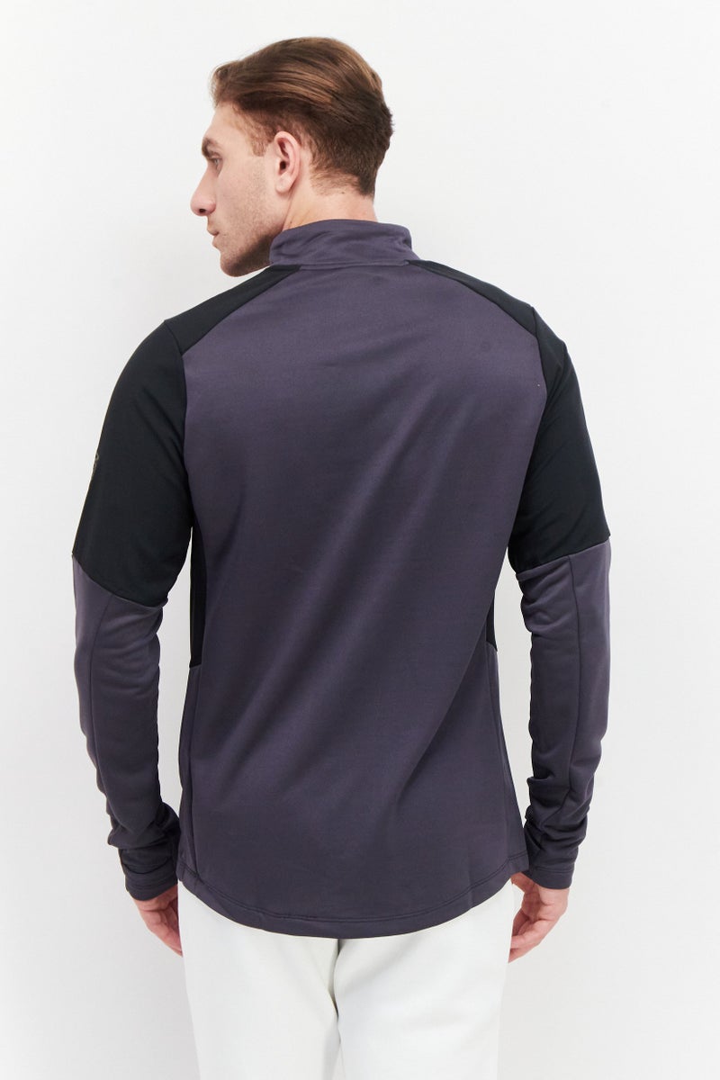 UMBRA ملابس رياضية للرجال بأكمام طويلة تناسب شعار العلامة التجارية، مجموعة سوداء - Image 2