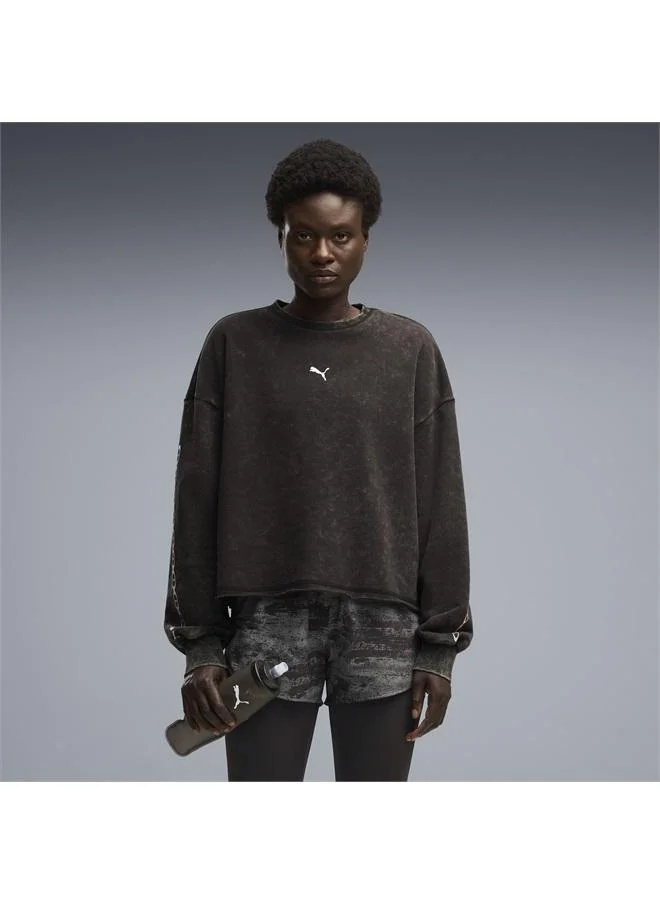 بوما سويت شيرت Run Culture Collective بقصة فضفاضة مزين برسومات جرافيك للنساء