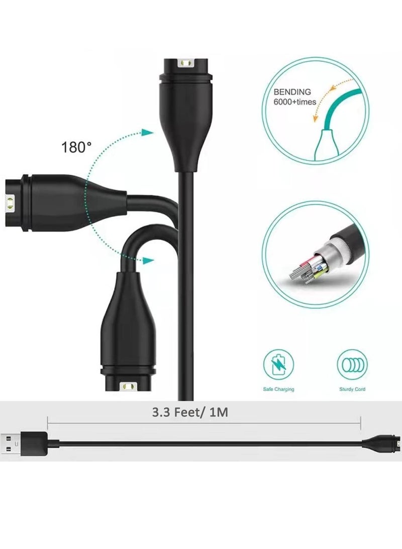 USB Charger Cable 3.3FT for Garmin Watch Fenix 8/7/7X/7S/6/E,Venu 3/3S/2S/SQ,Forerunner 165/965/955/945/265/255/55/45,Vivoactive 5/4S,Epix Pro 2 - Image 2