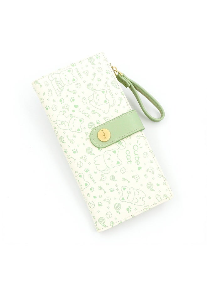 NIBEMINENT Japanese Cute Cat Long Wallet - A Must-Have Fashion Choice for Women  - Image 1