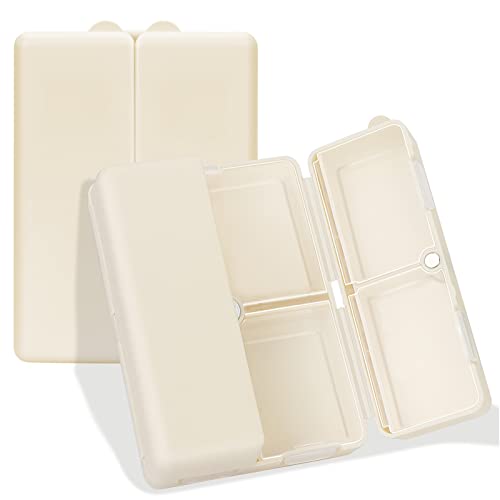 FYY منظم الحبوب اليومي FYY، 7 حجرات حقيبة محمولة [تصميم قابل للطي] صندوق حبوب للسفر لحقيبة اليد لحمل الفيتامينات وزيت كبد السمك والمكملات والأدوية - أبيض - Image 1