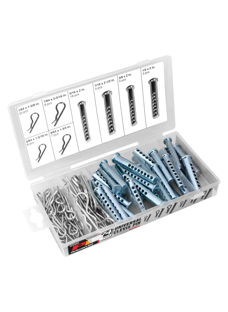 Performance Tool Performance Tool W5359 74pc Universal Clevis Pin Assortment  - Image 1