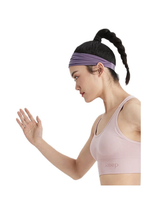 Keep Sports Wide Headband For Yoga, Dance, Exercise, Fitness, Sweat-Absorbing, Breathable Hair Tie, Smog Blue - Image 2