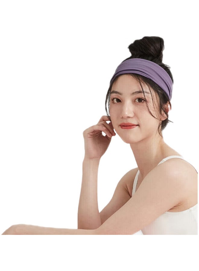 Keep Sports Wide Headband For Yoga, Dance, Exercise, Fitness, Sweat-Absorbing, Breathable Hair Tie, Smog Blue - Image 1