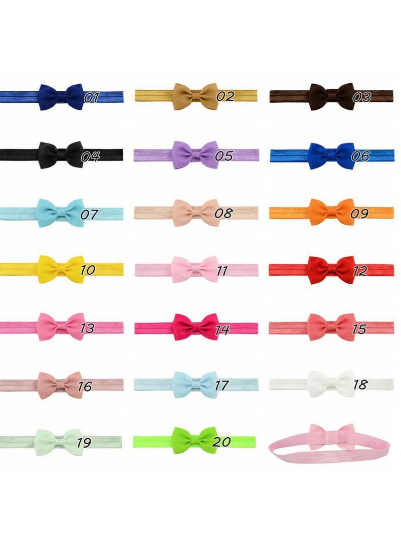 ويلينج تي عصابات رأس للفتيات الصغيرات، أقواس صغيرة مقاس 2.75 سم، شريط من الحرير المضلع، شريط شعر، إكسسوارات شعر للفتيات الصغيرات والرضع والأطفال حديثي الولادة - Image 3