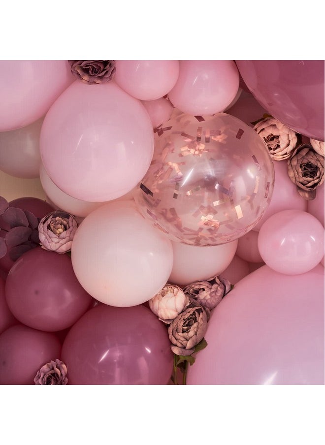 PartyWoo PartyWoo Dusty Rose Balloon Arch Kit, 140 pcs Pink Balloon Garland Kit, Rose Gold Balloons, Metallic Balloons for Dusty Pink Birthday Decorations Women, Bridal Shower, Wedding, Bachelorette Party  - Image 5