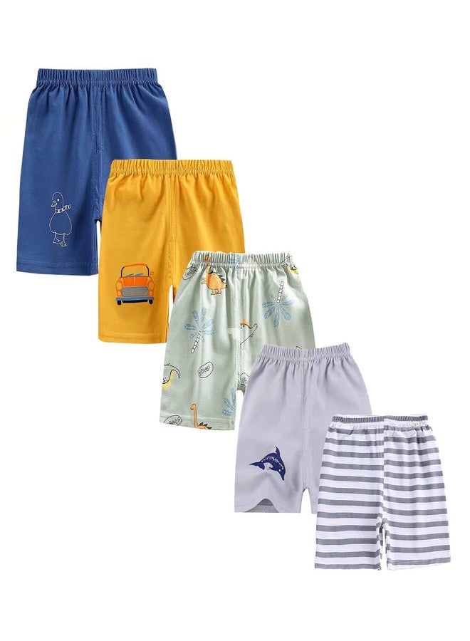 Vagefun Toddler Baby Boy Shorts - Dinosaur Lightweight Cotton Shorts for Kids Boys Summer Elastic Waist Short Pants - Image 1