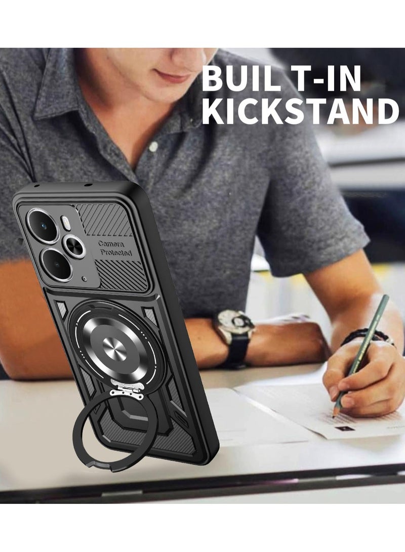 جراب وغطاء حماية مقاوم للصدمات وحمايه للكاميرا ومتوافق مع Realme 14T/Realme 14 5G (أسود) - Image 5