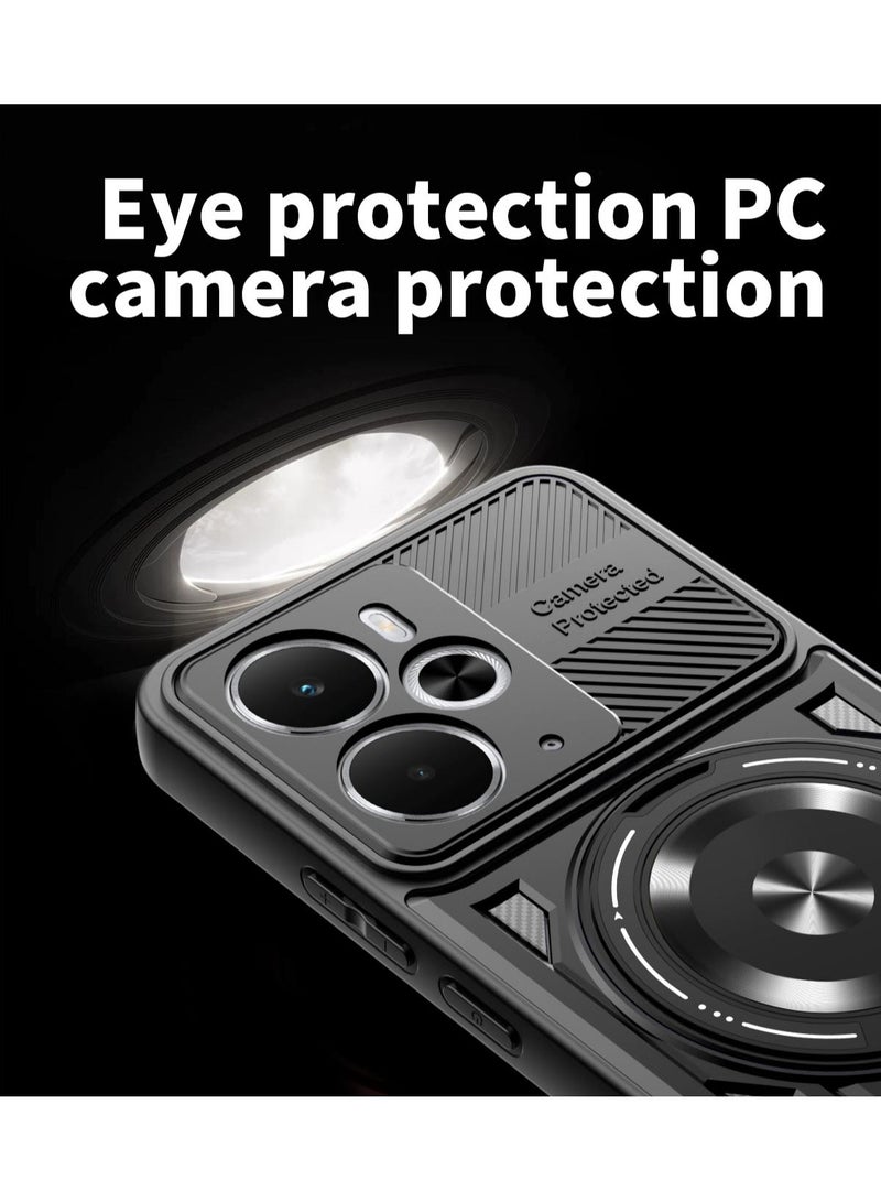 جراب وغطاء حماية مقاوم للصدمات وحمايه للكاميرا ومتوافق مع Realme 14T/Realme 14 5G (أسود) - Image 4