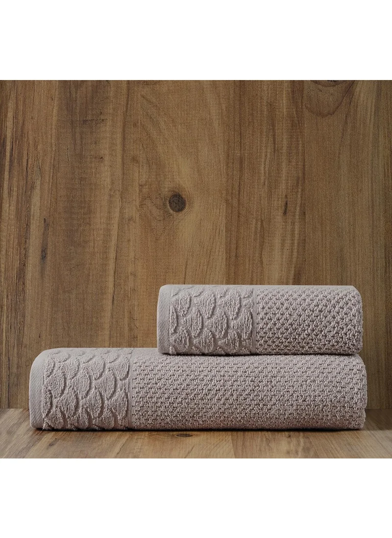 Soley | Alana | Extra Soft Cotton Brass Knitted Towel Set of 2