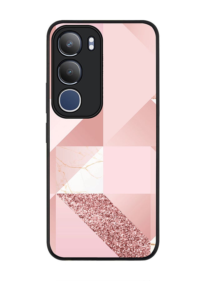 Stylizedd For vivo Y19s / Y19s Pro Case,Slim fit Camera Protection, Shockproof Thin Phone cover  - Marble Pink Geometric