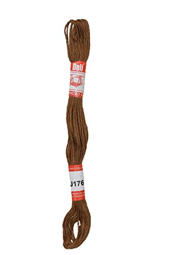 HUNNY- BUNCH HUNNY- BUNCH Madura Coats Doli Stranded Cotton Skiens Cross/Long Stitched Cotton Embroidery Threads (Set of 10 Pieces) (Shade no. J 176)  - Image 2