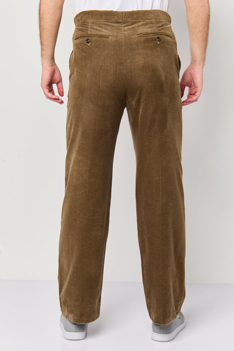 GANT Men Regular Fit Corduroy Pants, Brown - Image 4