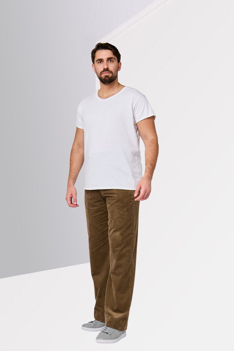 GANT Men Regular Fit Corduroy Pants, Brown - Image 2