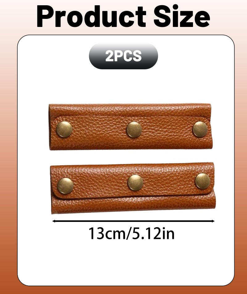 BdelrinQue 2 Pcs Luggage Handle Wrap, Handbag Cover for Women, Brown Bag Covers for Handbags Suitable for Frequent Travelers Fashionable Women - Image 2