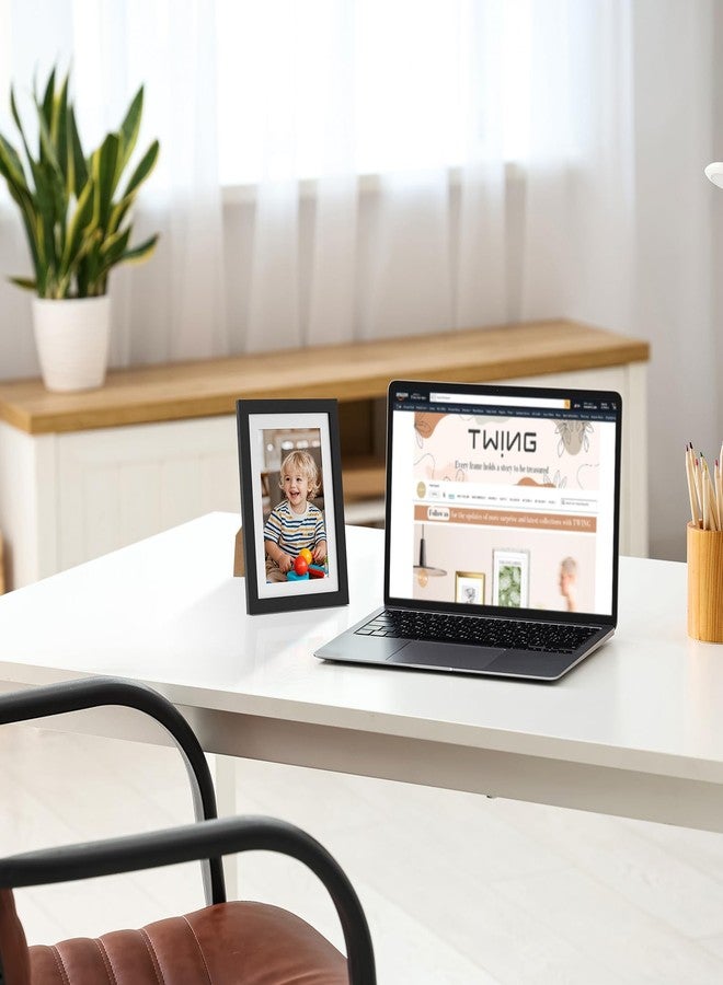TWING 2 Pack Black 5x7 Matted Picture Frames, Display 4x6 Photos with Mat or 5x7 Without for Tabletop Display - Image 5