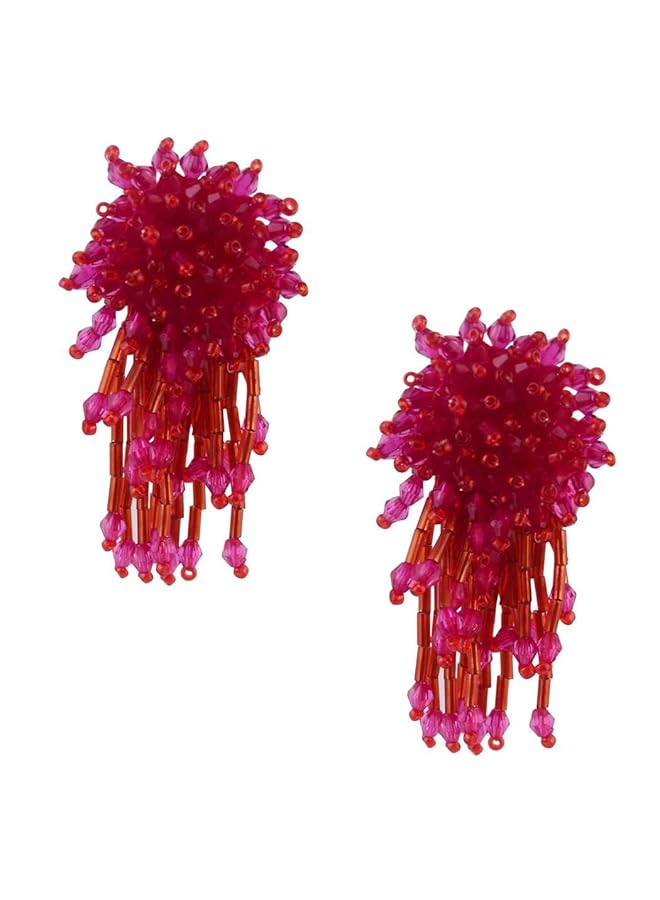 إيروريكس أقراط متدلية من الراتنج على شكل زهرة كبيرة أنيقة 4605Re - Image 1