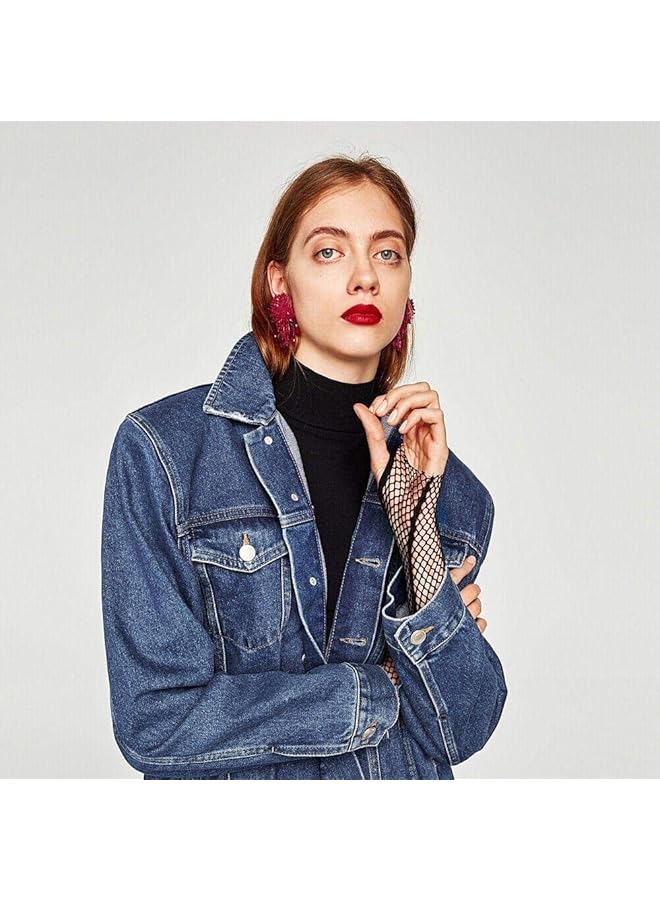 إيروريكس أقراط متدلية من الراتنج على شكل زهرة كبيرة أنيقة 4605Re - Image 3