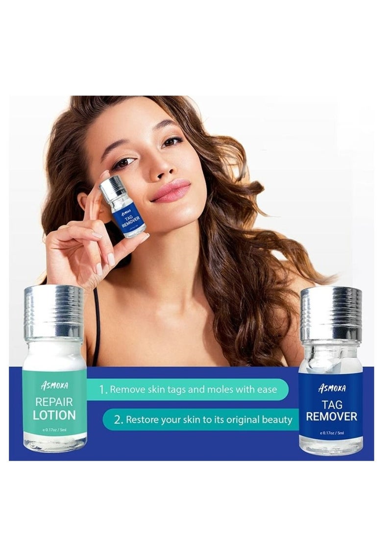 ASMOXA - Skin Tag Remover, Mole Remover & Skin Tag Removal Repair Lotion Set, Remove Moles and Skin Tags with Natural Ingredients for Safe & Quick Removal,for Home Use - Image 1