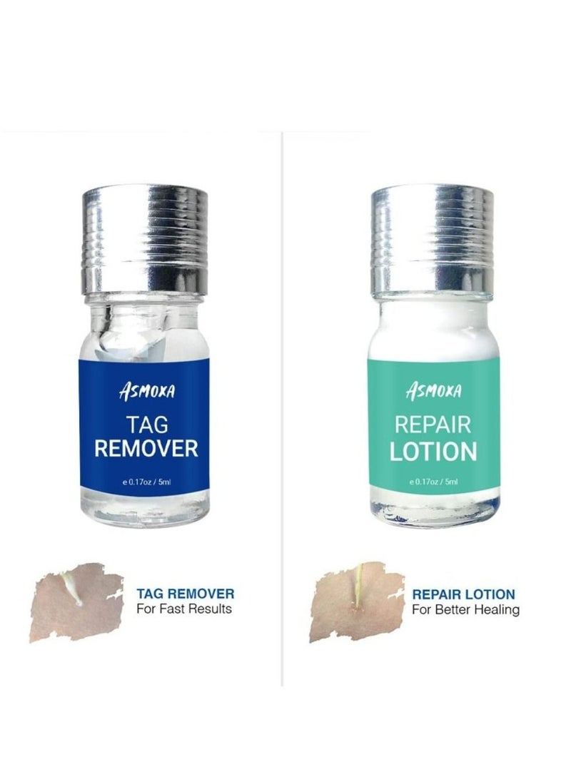 ASMOXA - Skin Tag Remover, Mole Remover & Skin Tag Removal Repair Lotion Set, Remove Moles and Skin Tags with Natural Ingredients for Safe & Quick Removal,for Home Use - Image 1