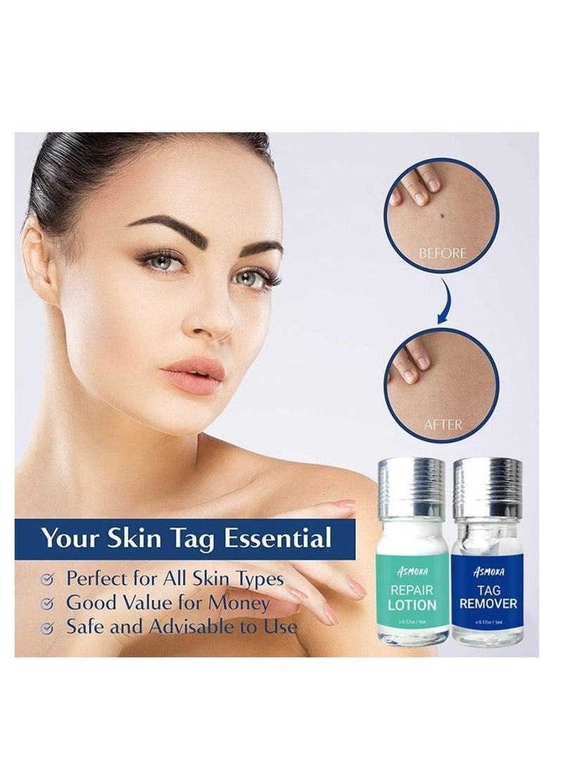 ASMOXA - Skin Tag Remover, Mole Remover & Skin Tag Removal Repair Lotion Set, Remove Moles and Skin Tags with Natural Ingredients for Safe & Quick Removal,for Home Use - Image 1