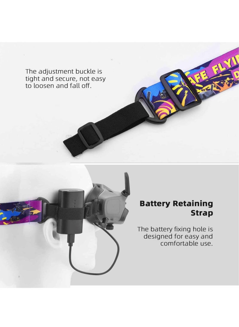 SOLARAE Adjustable Head Strap for DJI Avata Goggles 2/DJI FPV Goggles V2,Soft Detachable Accessories for DJI FPV Combo Goggles V2 - Image 3