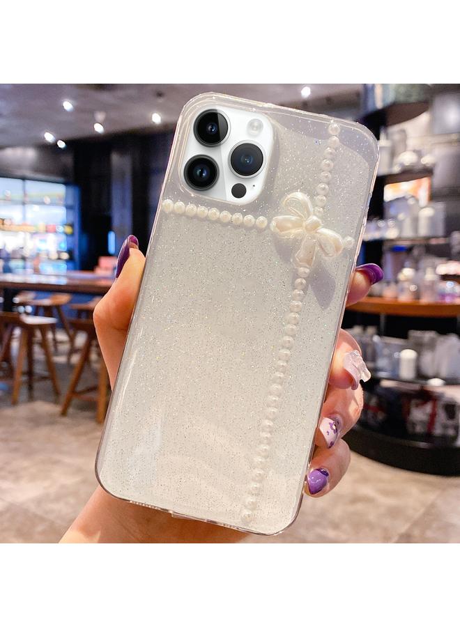 اس-توب جراب لهاتف iPhone 15 Pro مصنوع من مادة TPU الإيبوكسي اللامعة بقوس اللؤلؤ - Image 1