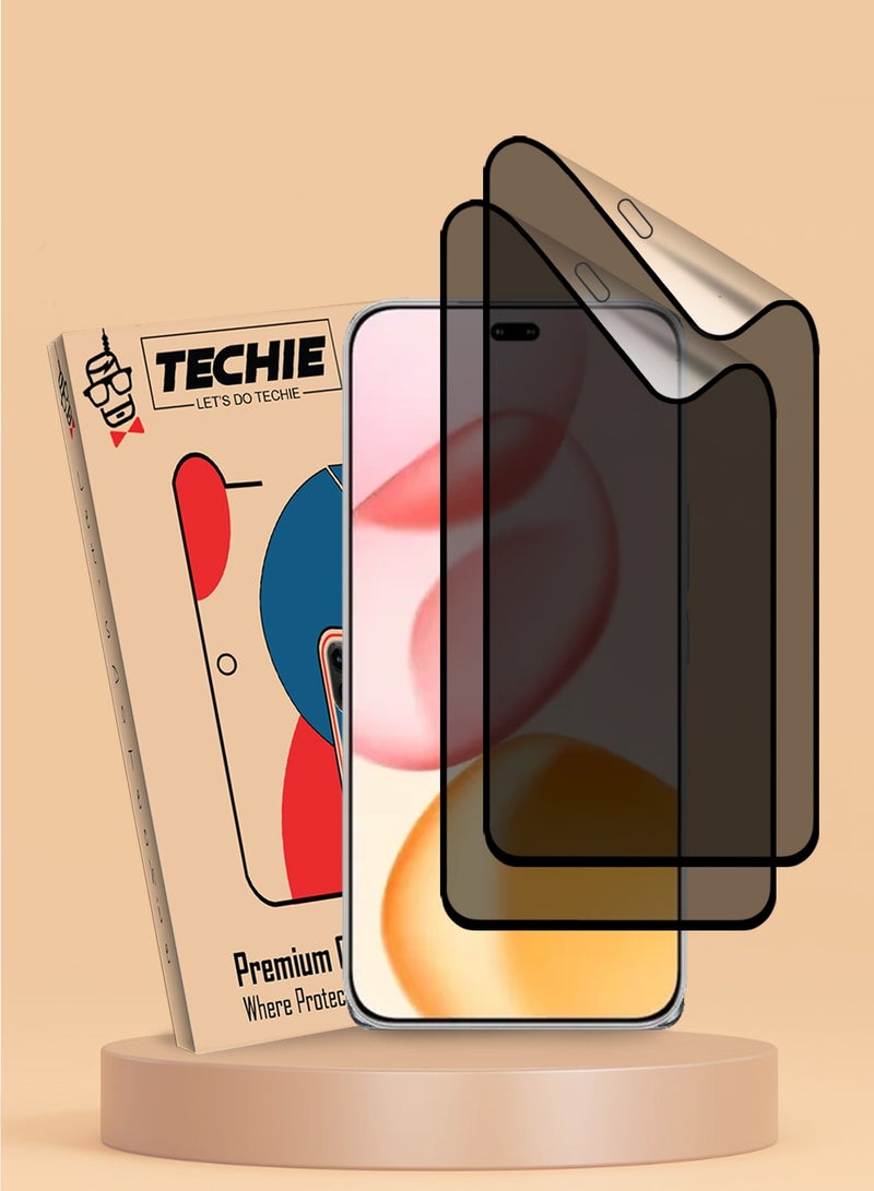 Techie 2 Pack Full Cover Matte Ceramic Privacy Screen Protector for Honor 400 Lite / Honor 200 Lite / X8c – Anti Fingerprint, Bubble Free Easy Installation - Image 1