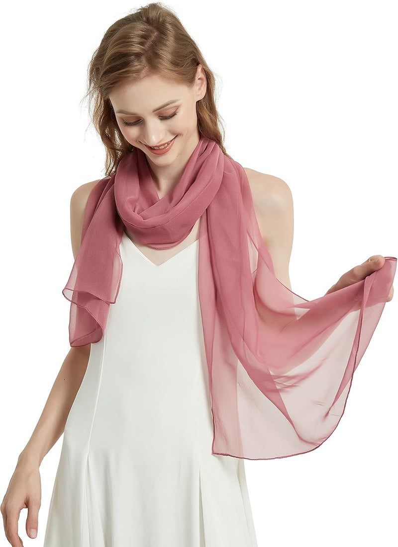 PANTONIGHT Long Chiffon Sheer Scarf For womens - Image 3