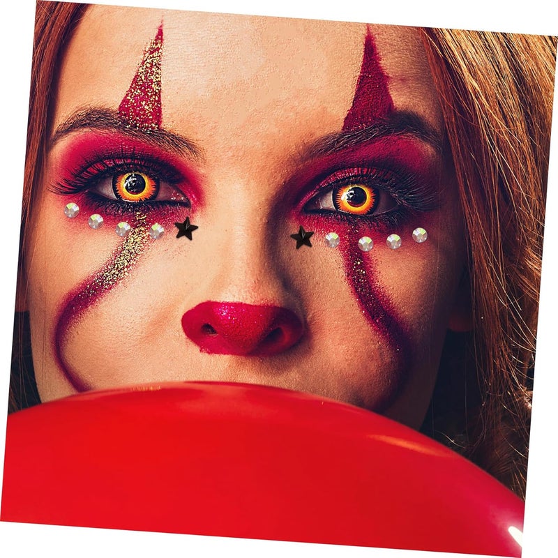6sheets Face Gems Stick Self-adhesive Rhinestones Eye Patch Stickers for Makeup Body Face Rhinestones Festival Jewels Stick for Women Girls - Image 3