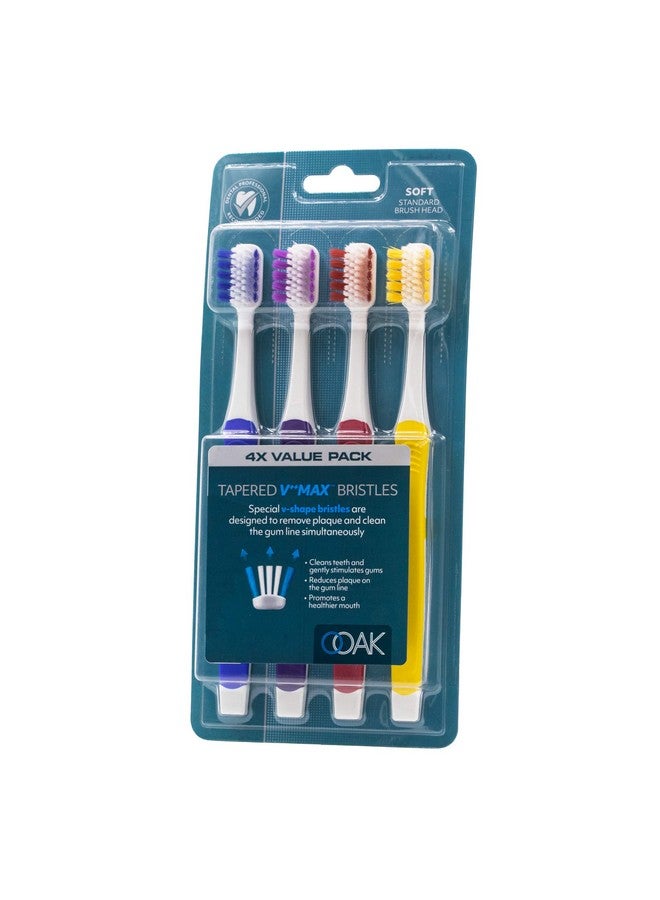 Ooak Toothbrush, Tapered V++Max Soft Bristles, 4 Pack - Image 2
