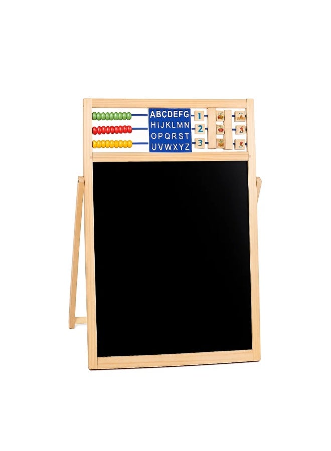 Factory Price Double-Sided Magnetic Wooden Easel Board for Kids with Accessories - 52.7cm x 39cm x 27.5cm - Image 3