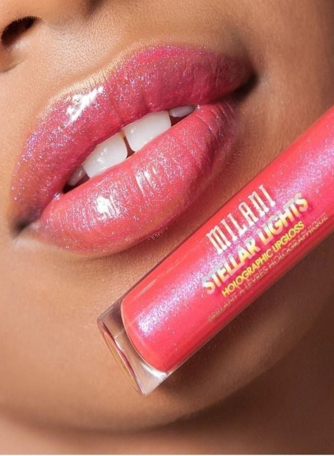 Milani Stellar Lights Holographic Lip Gloss #03 Luminous Peach – High-Shine, Multi-Dimensional Finish | Lightweight, Non-Sticky Formula | 6ml - Image 3