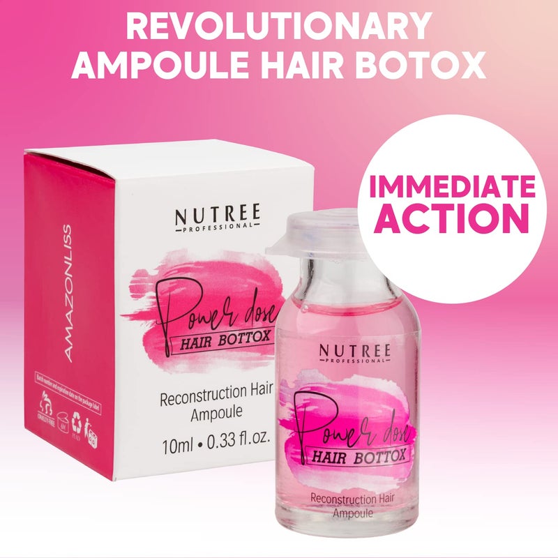 Nutree Professional Hair Bottox Power Dose Reconstruction Hair Ampoule 0.33 oz (Power Dose Hair Ampoule) - Image 4