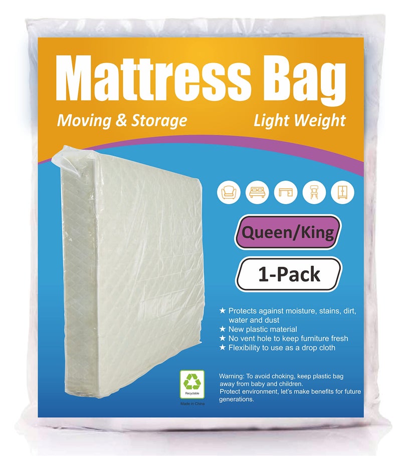 ComfortHome ComfortHome Mattress Bag for Moving and Storage Fits Queen and King Size Mattress 1 Pack 