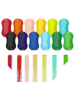 Crayons for Toddlers 12 Colors, Non-Toxic Crayons, Washable Crayons, Easy to Hold Safe Toddler Crayons for Kids, Coloring Art Supplies
