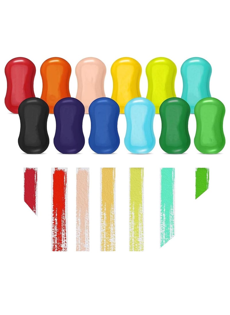 Excefore - Crayons for Toddlers 12 Colors, Non-Toxic Crayons, Washable Crayons, Easy to Hold Safe Toddler Crayons for Kids, Coloring Art Supplies - Image 1