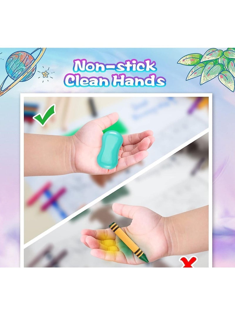 Excefore - Crayons for Toddlers 12 Colors, Non-Toxic Crayons, Washable Crayons, Easy to Hold Safe Toddler Crayons for Kids, Coloring Art Supplies - Image 1