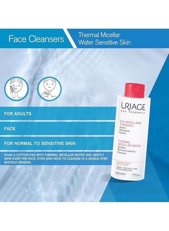 Uriage Eau Micellaire Thermale Pink 500ML (Sensitive Skin) - Image 2