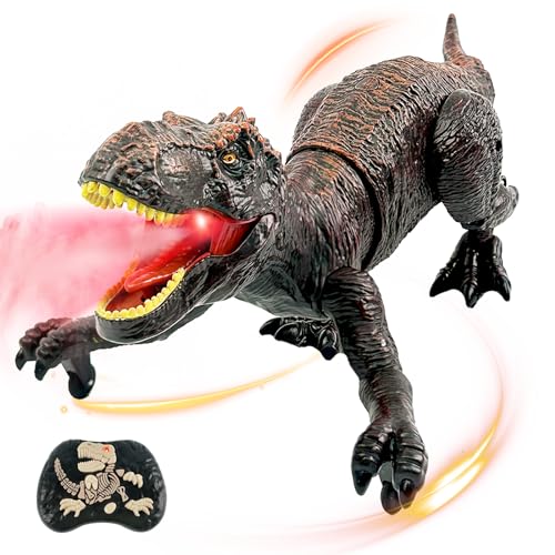 TALGIC Remote Control Dinosaur for Boys 47 Robot Dinosaur Toys for Kids 57 rc Dinosaur with Realistic Legs Spray StreamRemote Dinosaur Toys for Kids3 4 5 6 9 Year Old boy Birthday Gift Red - Image 1