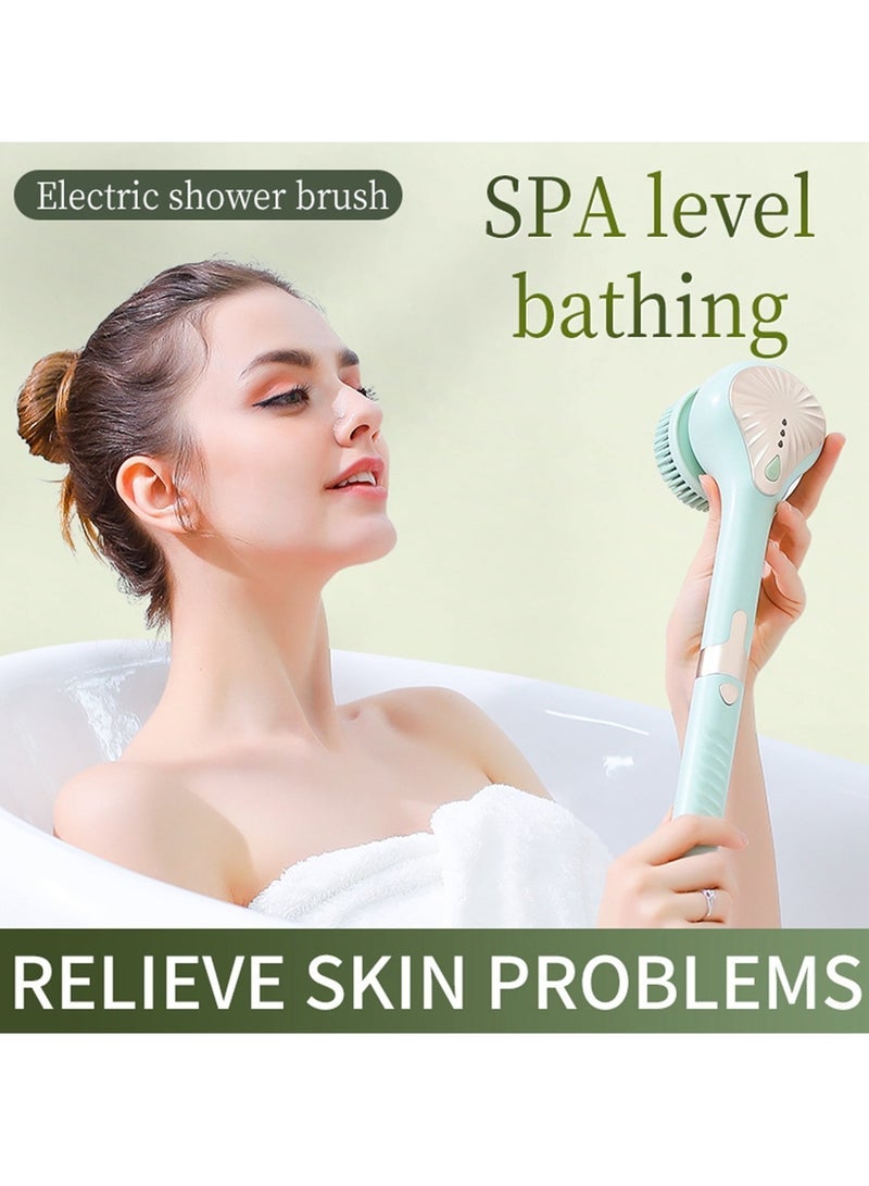 general Electric Body Brush, Three Files Of Strength, Long Battery Life, Electric Shower Brush For Exfoliation And Massage, Body Scrub, Long Handle Shower Brush, 6 Brus - Image 2